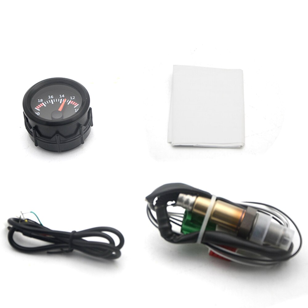 52mm Car Auto Air Fuel Ratio Gauge 10-20 With Narrowband O2 Oxygen Sensor Car Gauge Fit for 12V Car OEM: 0258006028