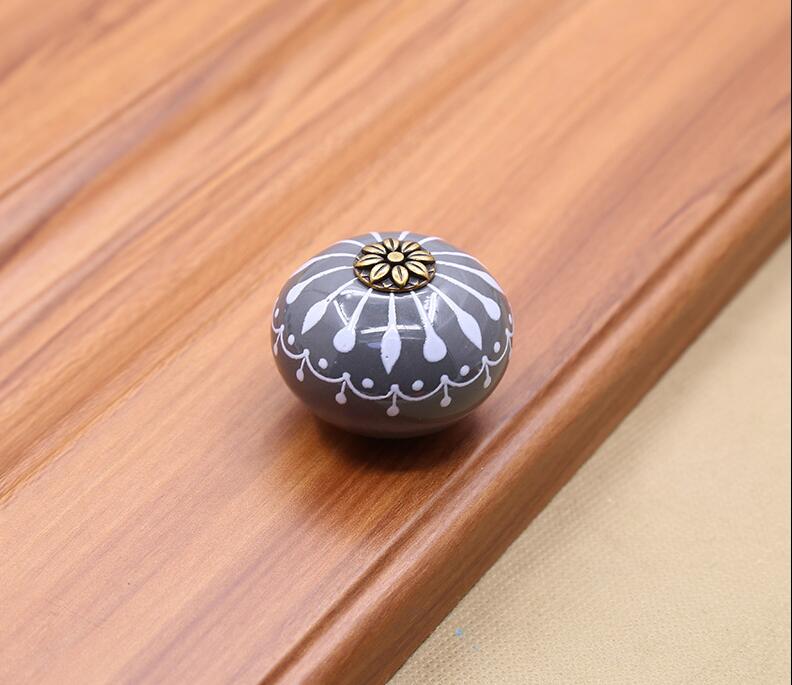 40MM kolorowe ceramiczne okrągła szafka gałki uchwyty robić drzwi szuflada robić szafki szafa meble uchwyt gałki