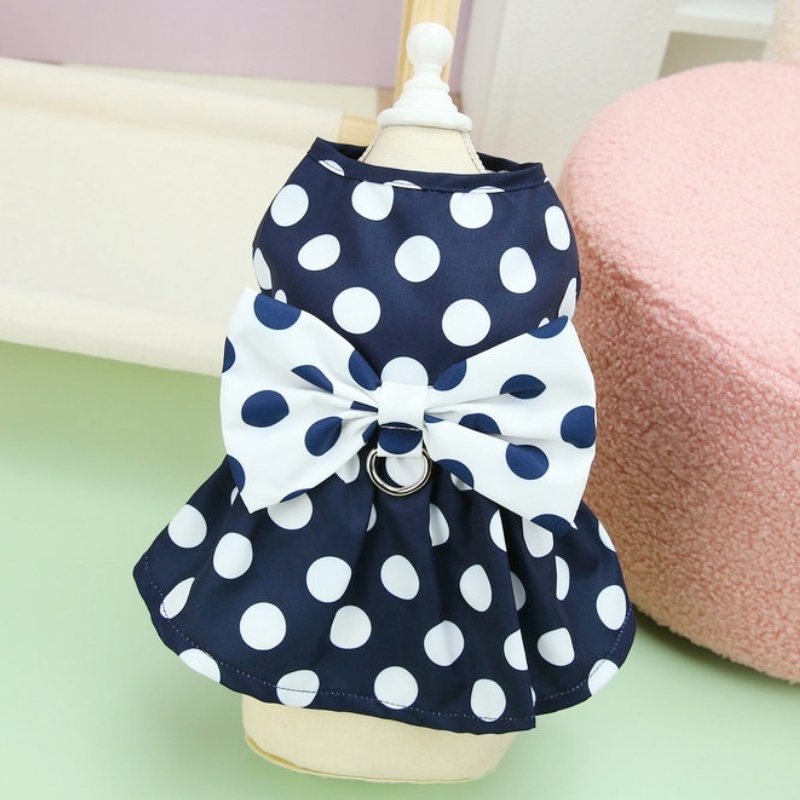 Vestidos a rayas para perros, ropa de verano para perros, falda de princesa de encaje para cachorros, bonito vestido de gato con puntos, disfraces para mascotas, ropa para Chihuahua: M / YELLOW