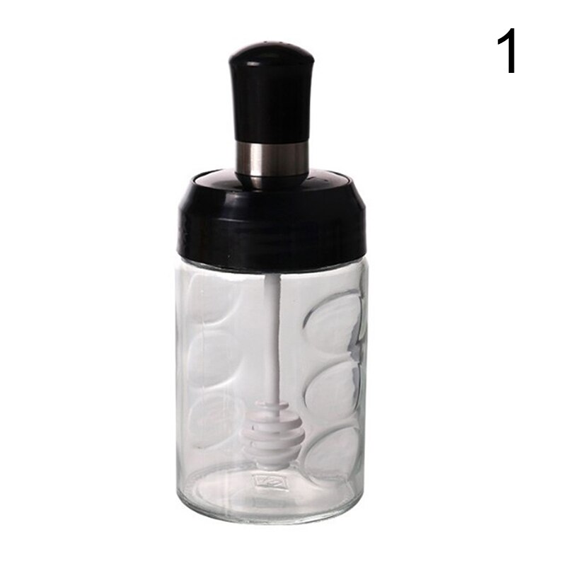 Transparente Küche Liefert Glas Gewürz Glas Für Salz Zucker Pfeffer Pulver Mit Löffel Kunststoff Gewürz Flasche Salz Lagerung Kasten: 1