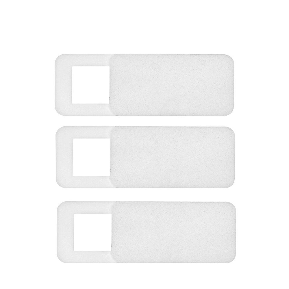 Ultra Thin Lens WebCam Cover Slide Camera Privacy Security Plastic Camera Cover Universal for Phone iPad Tablet Privacy Sticker: 3pcs	white