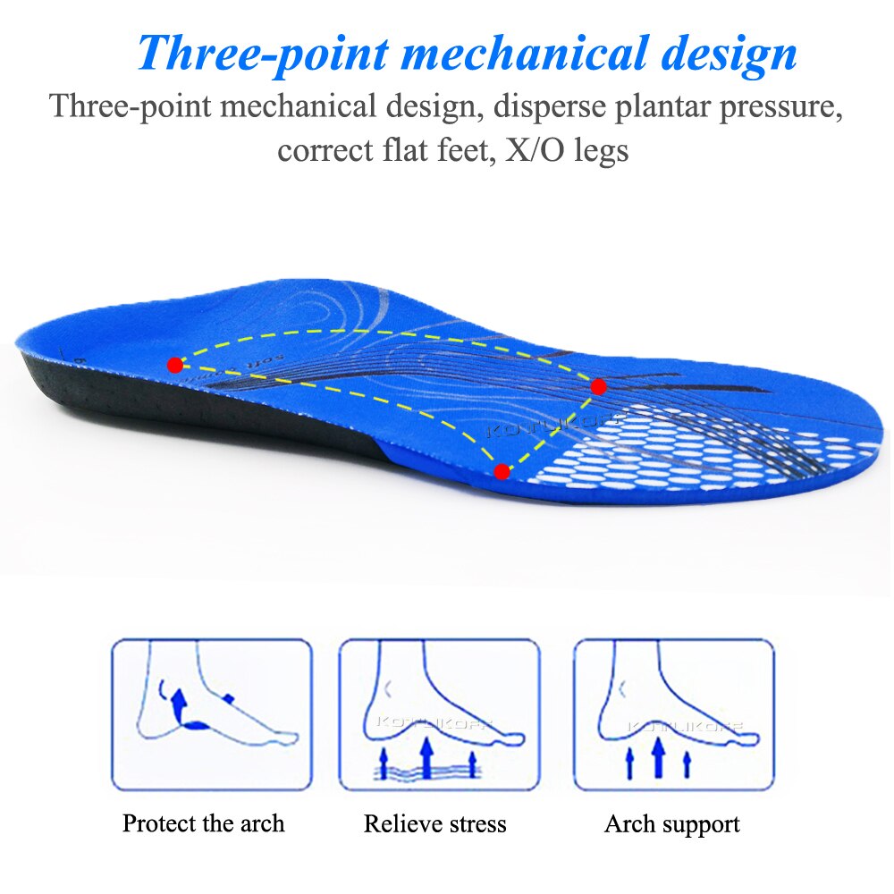Orthopedic Insoles For Flat Feet Hard Arch Support Shoe Pads Premium EVA Super Light Surgery Plantar Fasciitis Foot Pain Insert