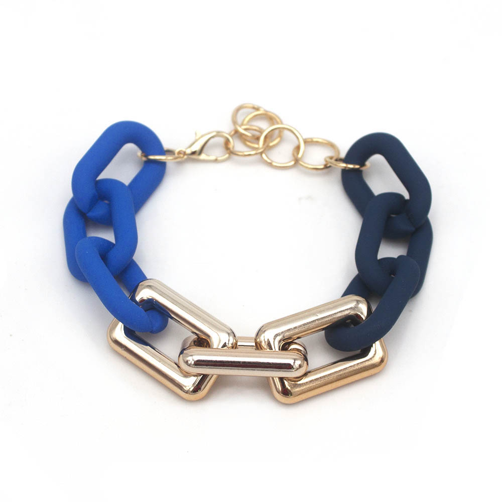 Bracciale a catena spessa con impunture acriliche D &amp; D per donna bracciale con ciondolo in resina Color caramella bracciale Homme 2021 gioielli: 1