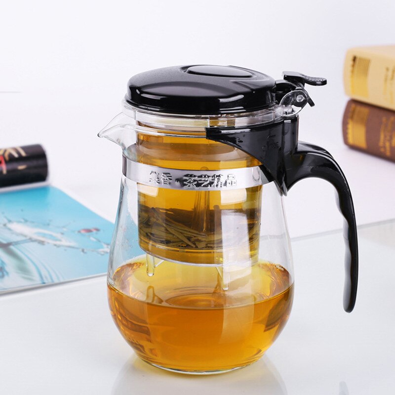 500ML Heat Resistant Teapots Teapot Chinese Hung Fu Tea Set Puer Kettle Coffee Maker Convenient Office Tea Pot Tea Infuser