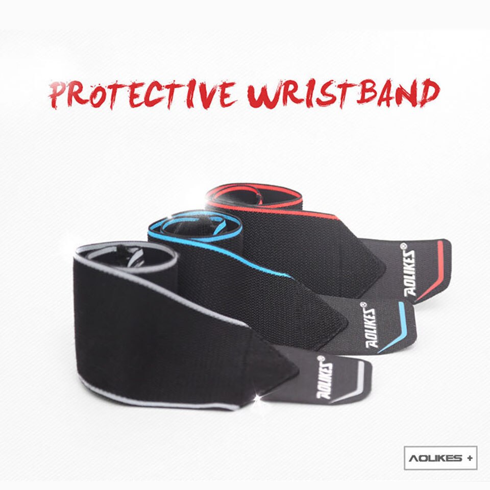 AOLIKES 1PCS Fitness Elastic Wristband Adjustable Sports Wrist Support Weight Lifting Support Band Open Wrist Rest