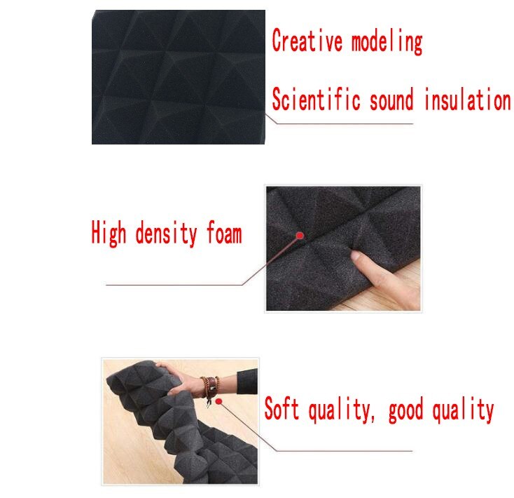 24PCS Home Scene Layout, Sound-absorbing Foam Wall, Indoor Sound-absorbing Soundproofing Foam Sound-Absorbing Noise Sponge Foam