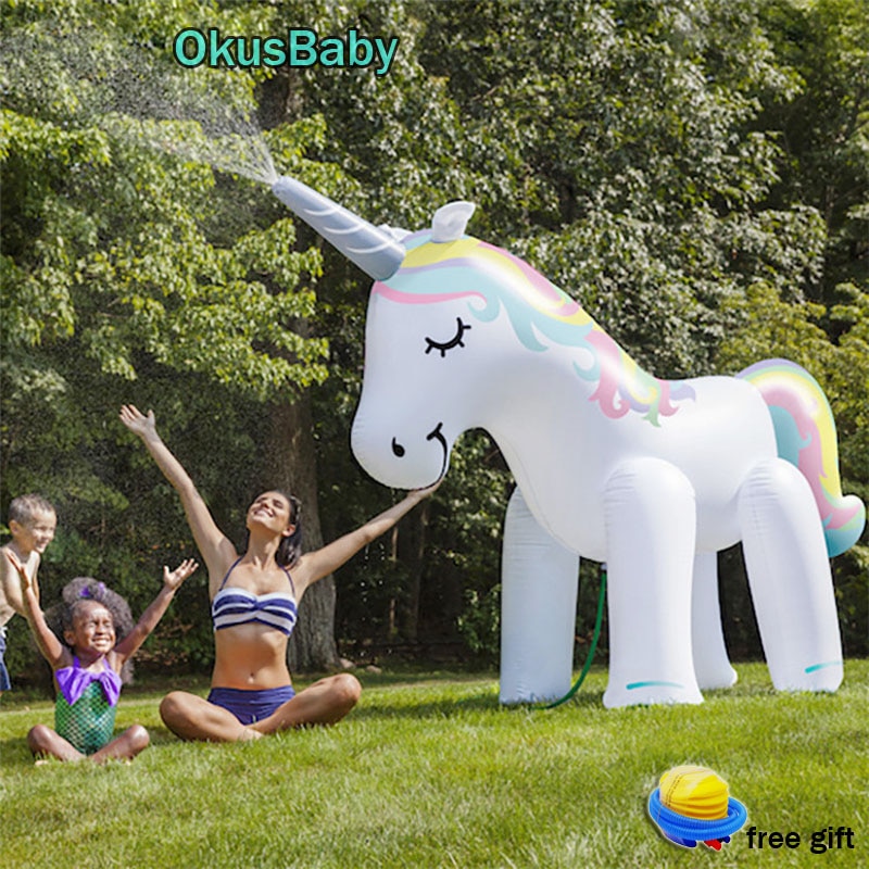 Summer Unicorn Home Garden PVC Elephant Animal Water Park Inflatable Sprinkle Water Toy Children Play Water Spray Toy For Baby