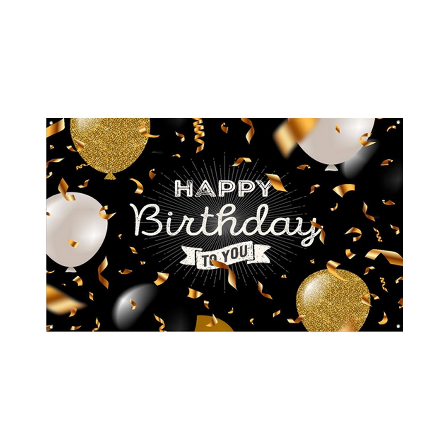 Verjaardag Achtergrond Banner Photo Booth Props Party Decoraties Met 4 Metalen Gaten Voor Kinderen Volwassenen Verjaardagslevering: 2