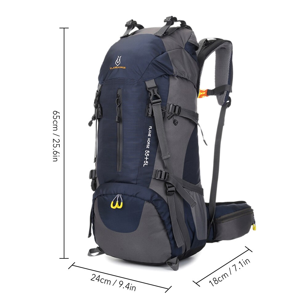 Camping 60L Hiking Backpack Waterproof Outdoor Sport Trekking Mountaineering Travel Backpack Climbing Rucksack for Men Women