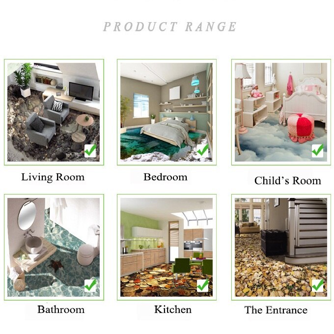 3D Custom Wall Sticker pretty Sunset Bathroom Flooring Painting Photo Wallpaper for Walls 3d