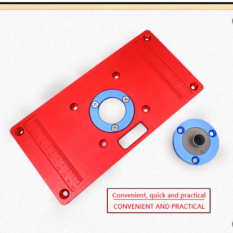 Aluminum Router Table Insert Plate W / 2 Router Insert Rings For Woodworking Benches Router RT0700C Wood Tools