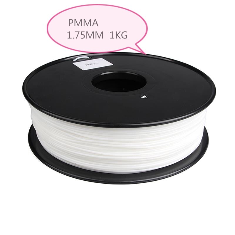PMMA 3d Printer Filament Printing Consumable Acrylic mMaterial White Pure Transparent Rigid High Permeability Best 1.75MM 1KG