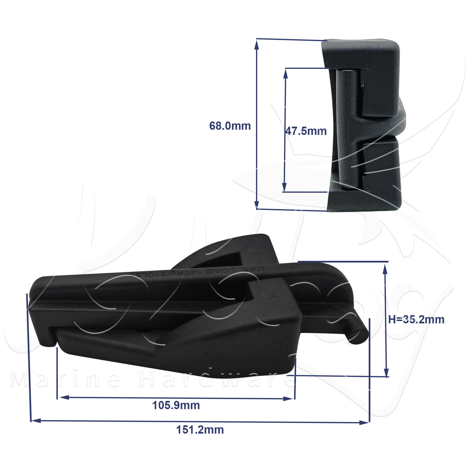 UV Stabilized Nylon Mast Step Composite Folding Step: Default Title