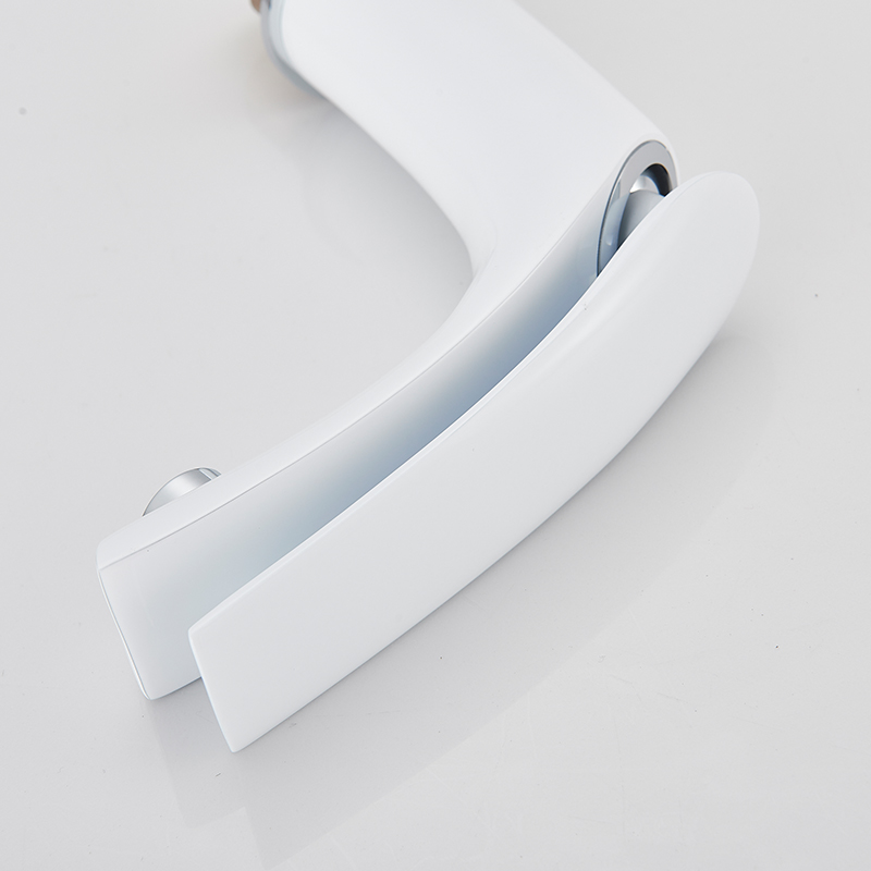 Witte Badkamer Basin Wastafel Kraan Badrandcombinaties Warm Koud Water Mengkraan Enkele Handgreep Europa Stijl Kranen Robinet Crane