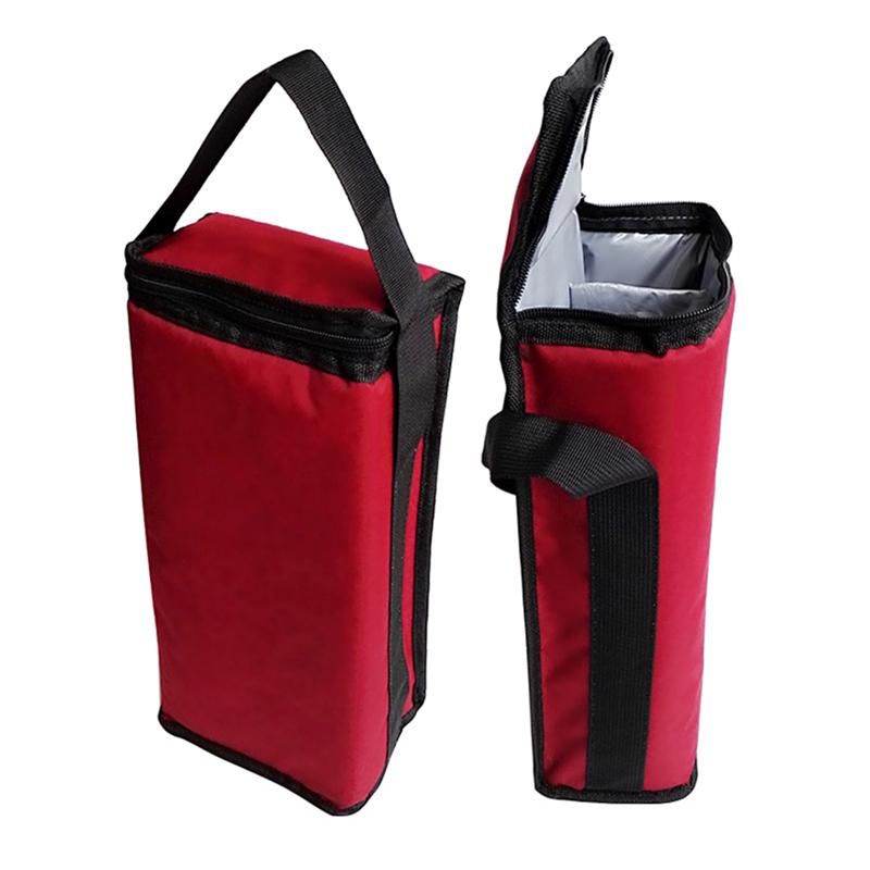 1 pc 2 slots vinho saco térmico para festa de casamento de aniversário de natal forro acolchoado bolsa de vinho saco de armazenamento para festa de viagem a2
