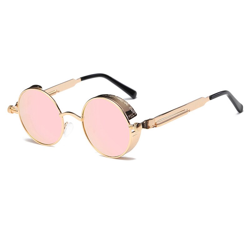 Classic Gothic Steampunk Sunglasses Women Brand Vintage Round Metal Frame Sun Glasses Female Male UV400: 4