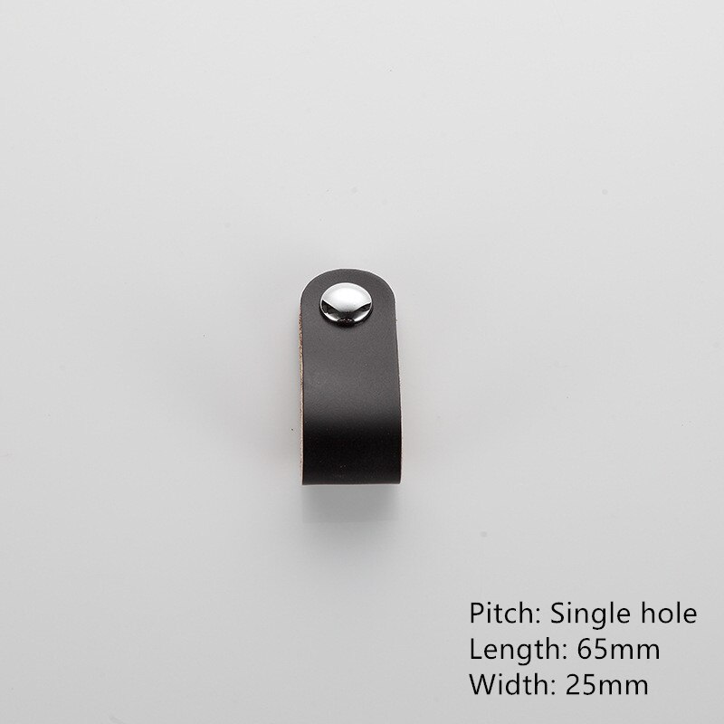 Leather Dresser Handle Wardrobe Drawer Pulls Equipment Cabinet Kitchen Handle Black Door Knobs And Handles For Furniture: 7