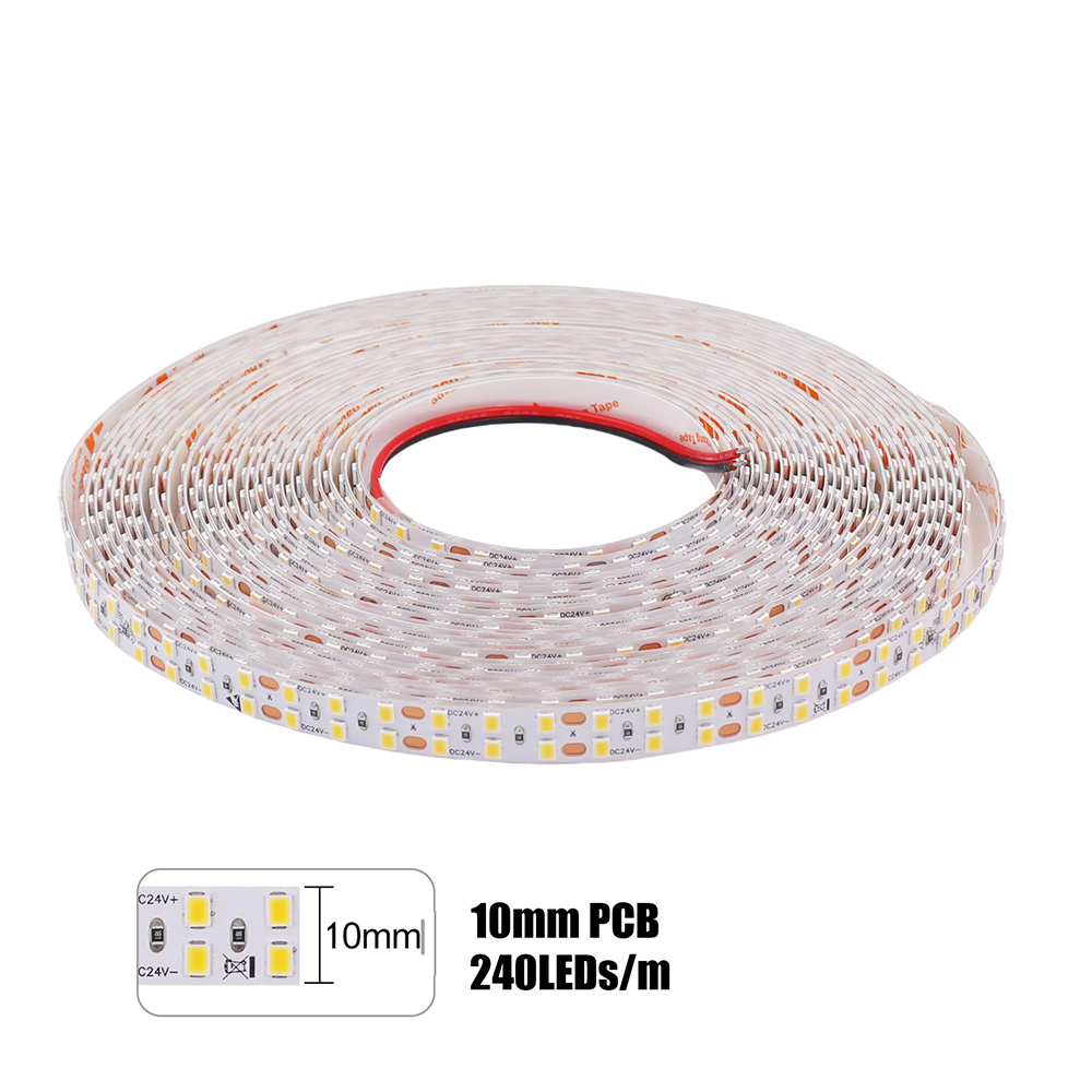 5mm 8mm 10mm pcb led-remsa  ra98 5m 10m 24v 2835 120 240 leds flexibel tejpbelysning 2700k 3000k 3500k 4000k 5000k 6000k