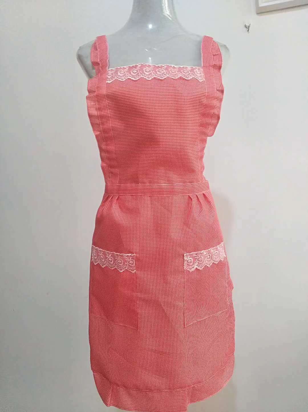 Simple PVC Apron for woman Brief Style Apron For Cleaning Cartoon Cute Waterproof Cooking Baking Kitchen Apron