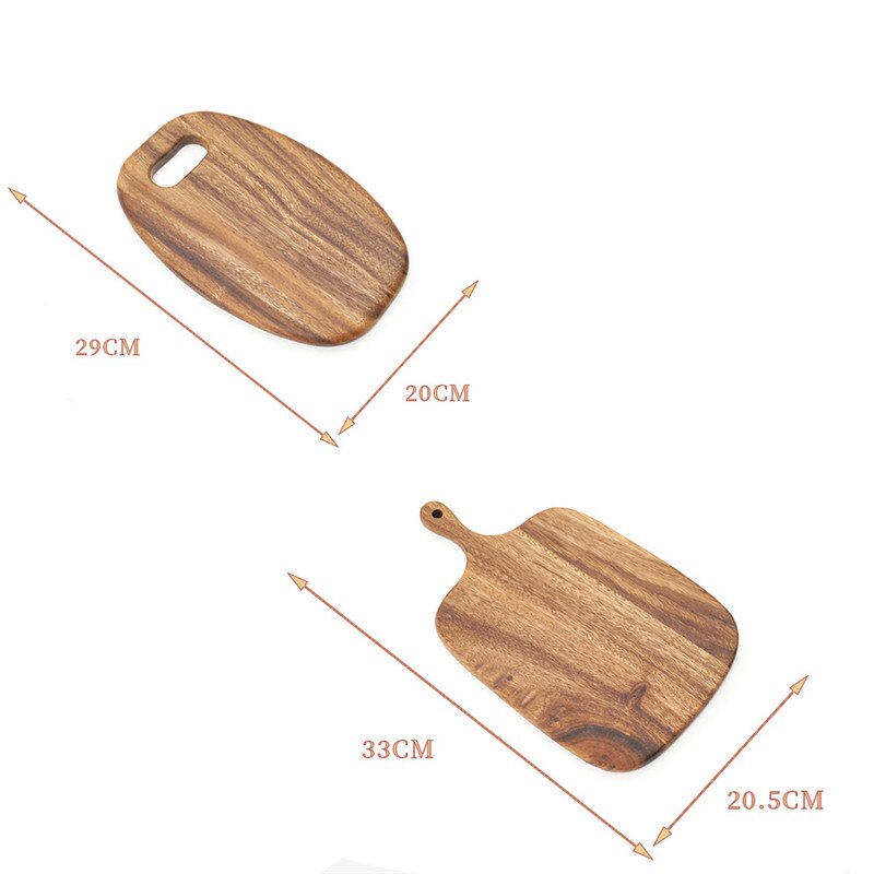 Acacia Snijplank Portable Mini Ronde Vierkante Houten Glad Duurzaam Opknoping Keuken Picknick Pizza Fruit Brood Hakblok