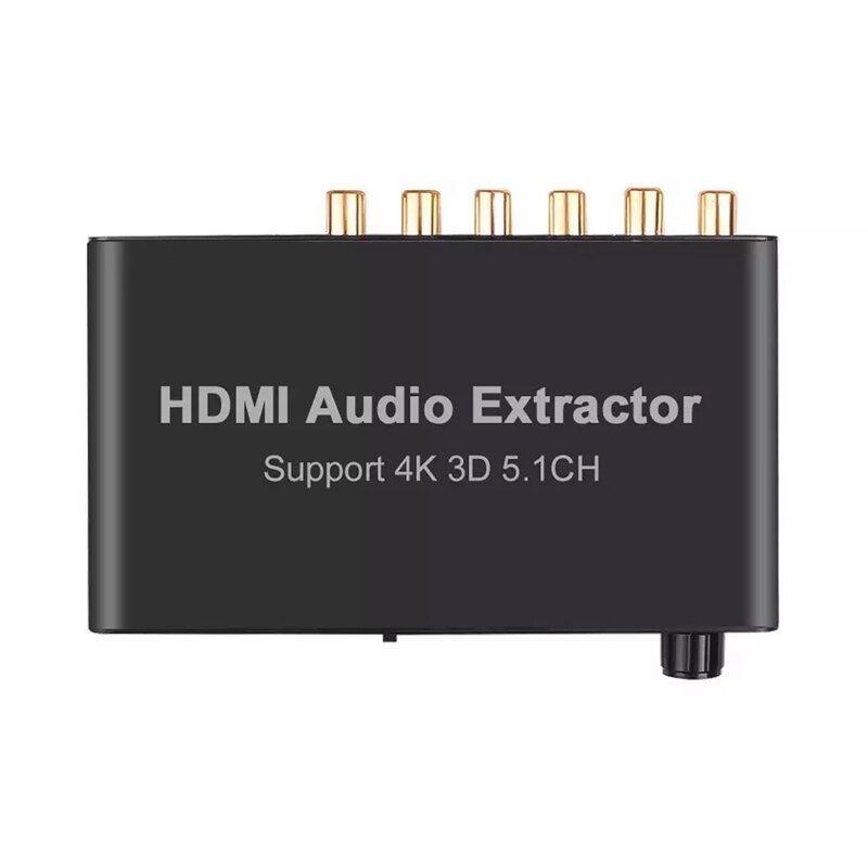 5.1ch hdmi-o-extractor decoderen coaxiaal naar rca  ac3/ dst  to 5.1 versterker analoge converter ondersteunt 4k 3d voor dvd-us-stekker