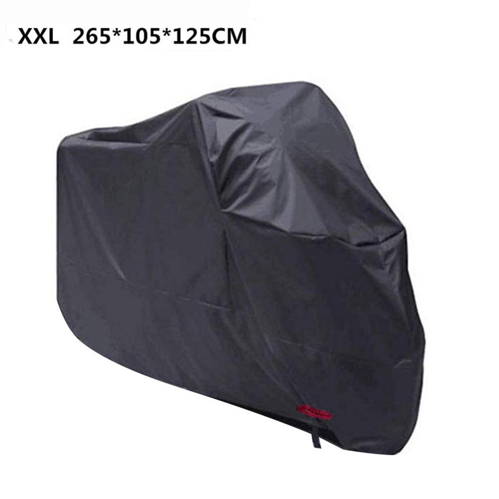 Motorcycle Covers Waterproof UV Protective Tear Proof Motorbike Cover With Safety Cloth Lock Holes 4Sizes: 265x105x125