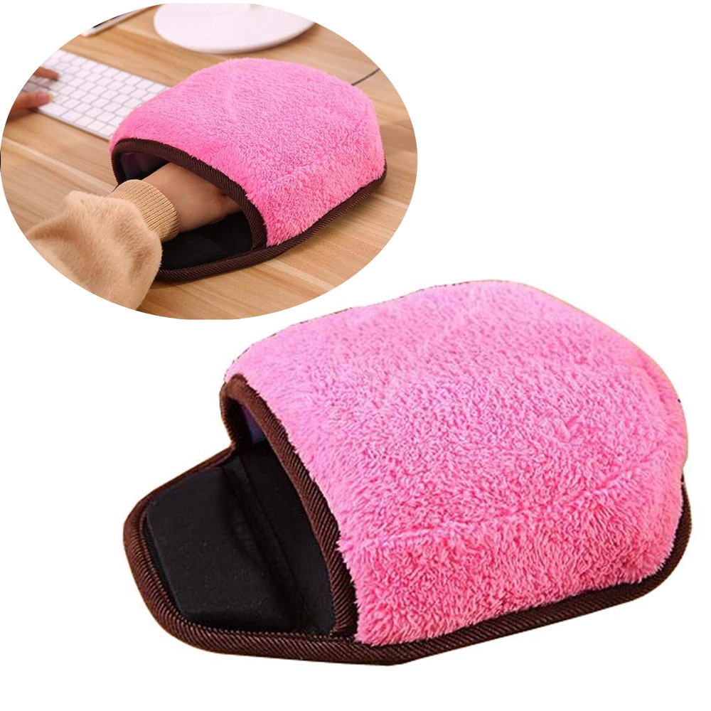Muismat verwarming handwarmer USB Verwarmde Muismat Handwarmer met Wristguard Warme Winter Roze Student leraar @ 30
