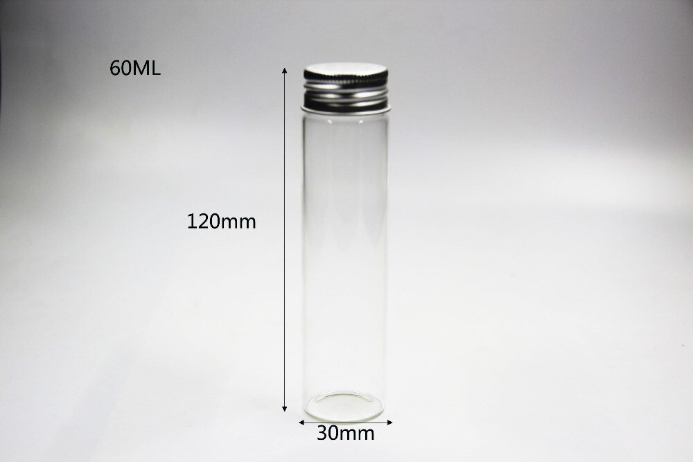 Frascos de vidrio transparentes con tapa de rosca para decoración de boda, frascos de Perfume para alimentos, 10ml, 15ml, 20ml, 25ml, 30ml, 40ml, 50ml, 60ml, 50 Uds.