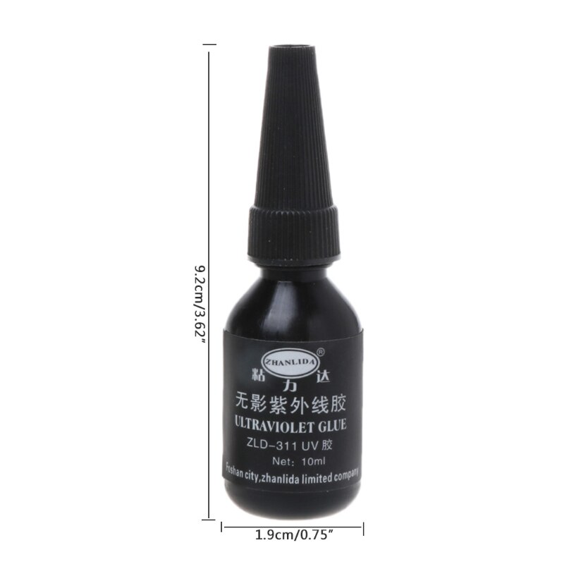 Colle ultraviolette adhésif lumineux UV liaison forte pour cristal de verre en céramique