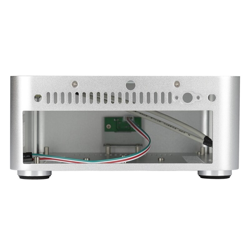 L80s computerbehuizingen aluminium behuizing desktop mainframe met usb 3.0 poort hol voor game behuizing diy mini pc itx behuizing zilver