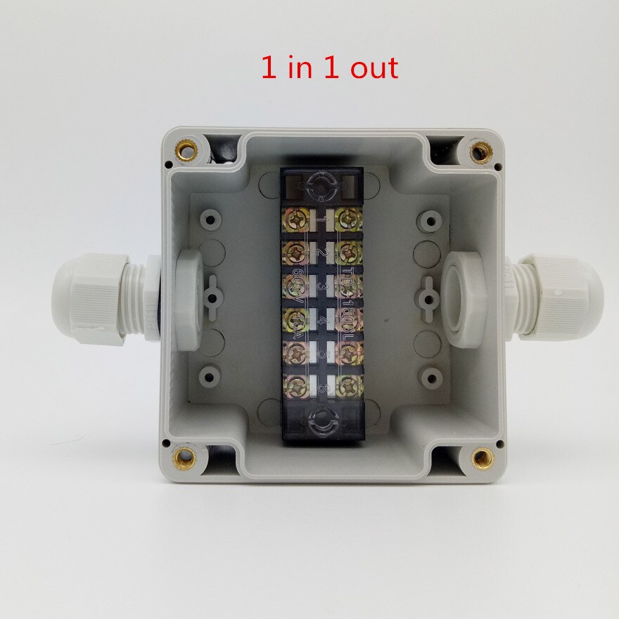 Waterproof DIY Junction Box ABS plastic 83*81*56mm With terminal Gland Enclosure Case Electrical Outdoor Connection Box