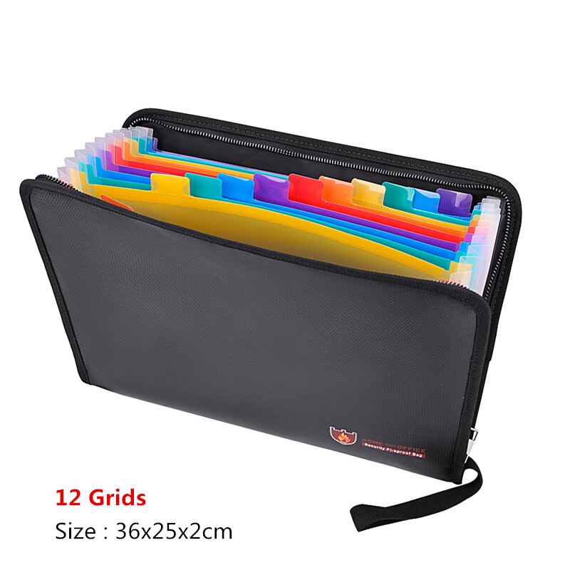 Praktyczne ognioodporne teczki na dokumenty biurowe ważne materiały torba robić przechowywania dokumentów wodoodporna koperta Organizer biżuterii etui: B1