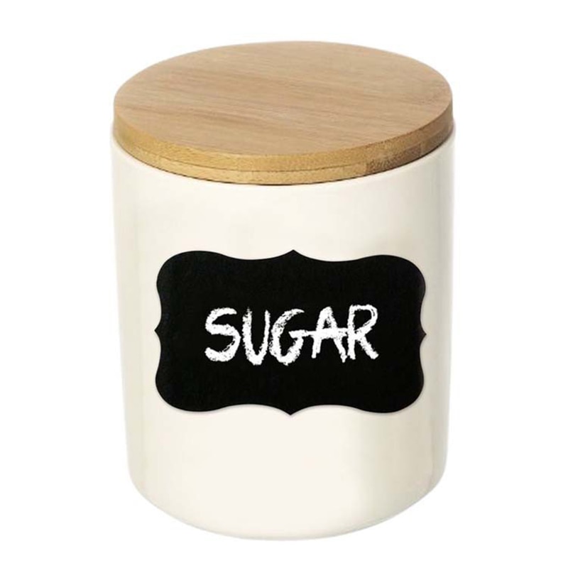 40Pcs Erasable Bottle Sticker Black PVC Multifunctional Kitchen Jar Storage Box Label Sticker Decoration Articles