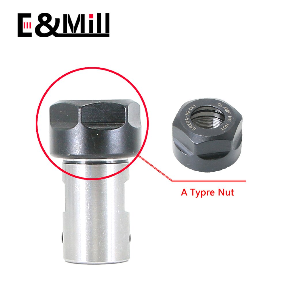 C12 ER8 DIY Motor Shaft Tool Holder ER Post Spindle 3mm 4mm 5mm For ER Tool Holder ER8 Collet Chuck Nut Wrench Engraving Machine: C12-ER8-5mm / A Type Nut