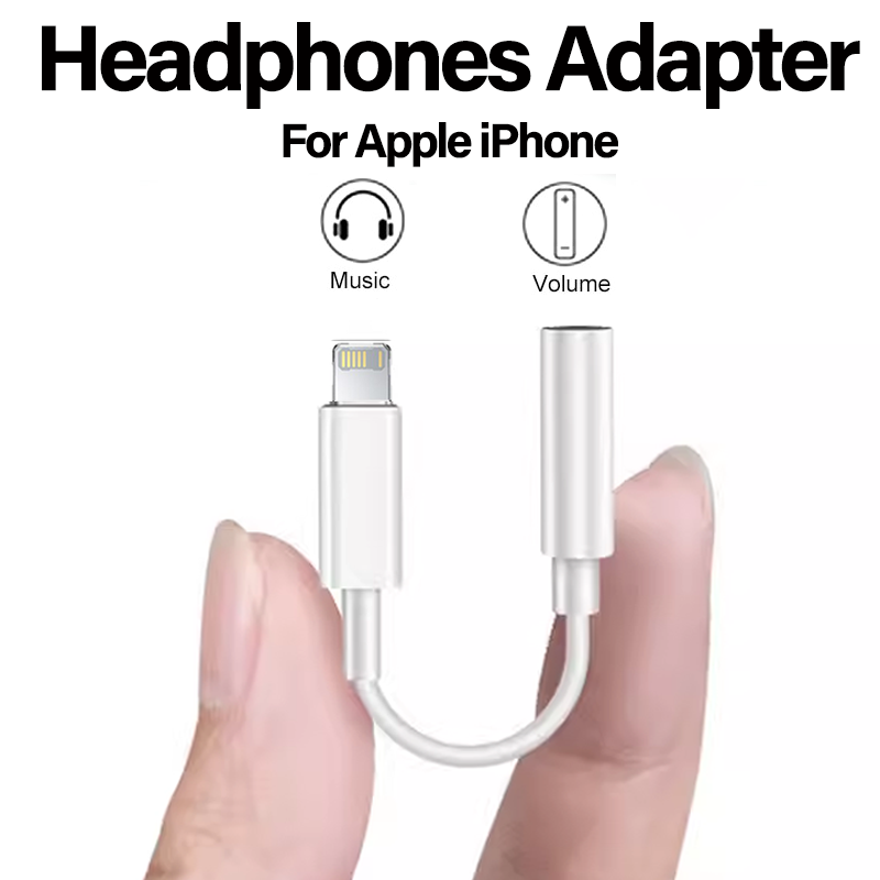 Nowość dla ios Splitter L do gniazda słuchawkowego 3,5 mm Adapter AUX Audio dla iPhone 14/13/12/11/XS/XR/X/7 8/Pad: Default Title
