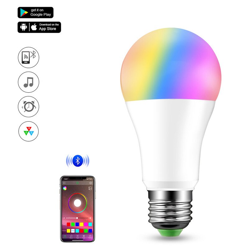 Bluetooth RGB Magic Lamp Lamp Wake-Up Lights 110 V 220 V 85-265 V E27 B22 RGB LED lamp 16 Kleur Magic LED Night Light Lamp