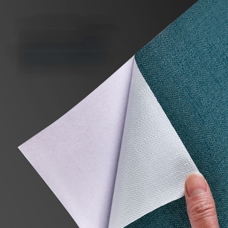 Linnen Waterdichte Zelfklevende Behang Roll Meubels Kasten Decoratieve Film Houtnerf Stickers Voor Diy Home Decor