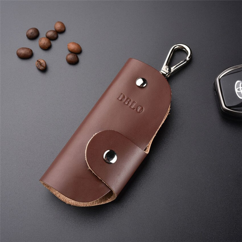 neue Einfache Männer Schlüssel Halter PU Leder Schlüssel Veranstalter Keychain KeyBag Auto Haushälterin Frauen Key Wallets Car Schlüssel fall: Brown