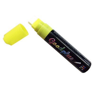 Fluorescerande penna special fluorescerande penna 15mm glasplatta självlysande svart tavla märkpenna med stor kapacitet: Gul