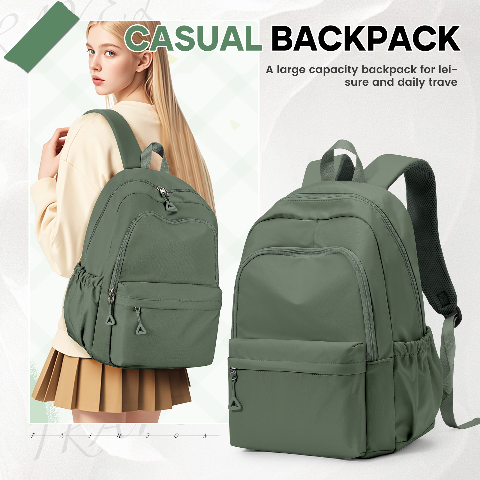 Schulrucksäcke für Teenager, Handgepäck-Rucksack, Kinderrucksack für Jungen und Mädchen, lässiger Reiserucksack, Wochenendtaschen für Damen: HIMMELBLAU