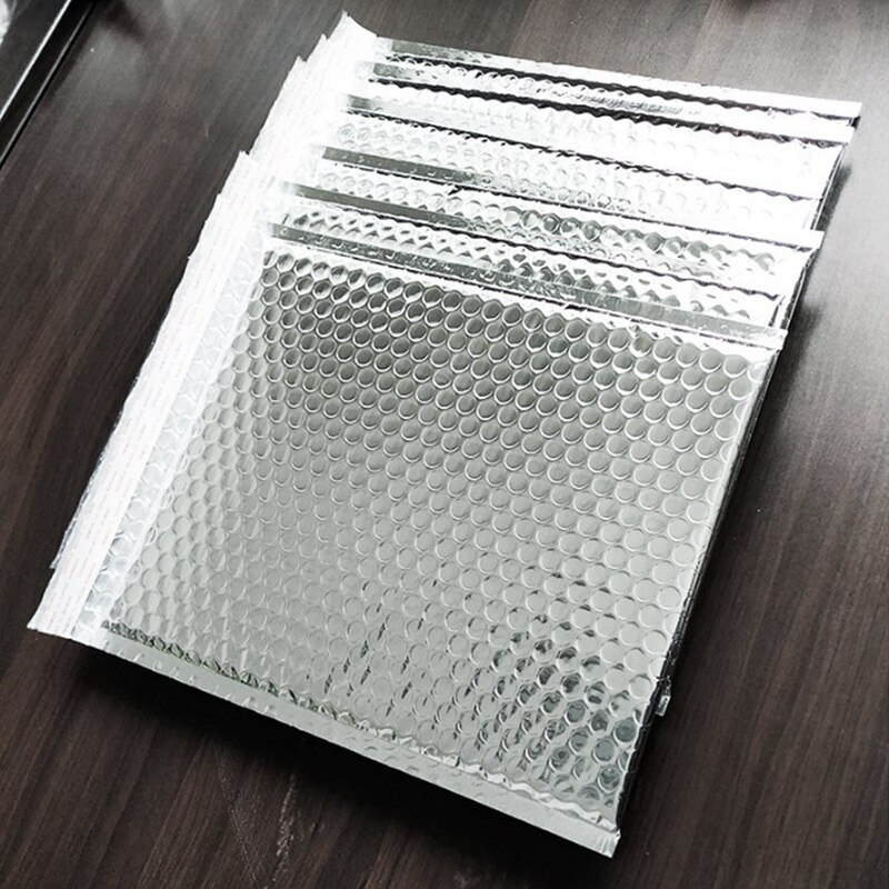 Novel-Bubble Mailing Bags Silver Bubble Mailers Padded Envelopes Multi Function Packaging Metallic Bags