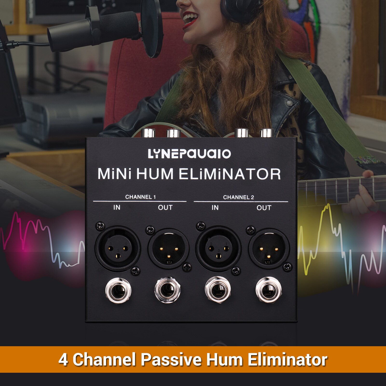 Compact Hum Eliminator Box 4 Channel Passive Buzz Destroyer Noise Canceller