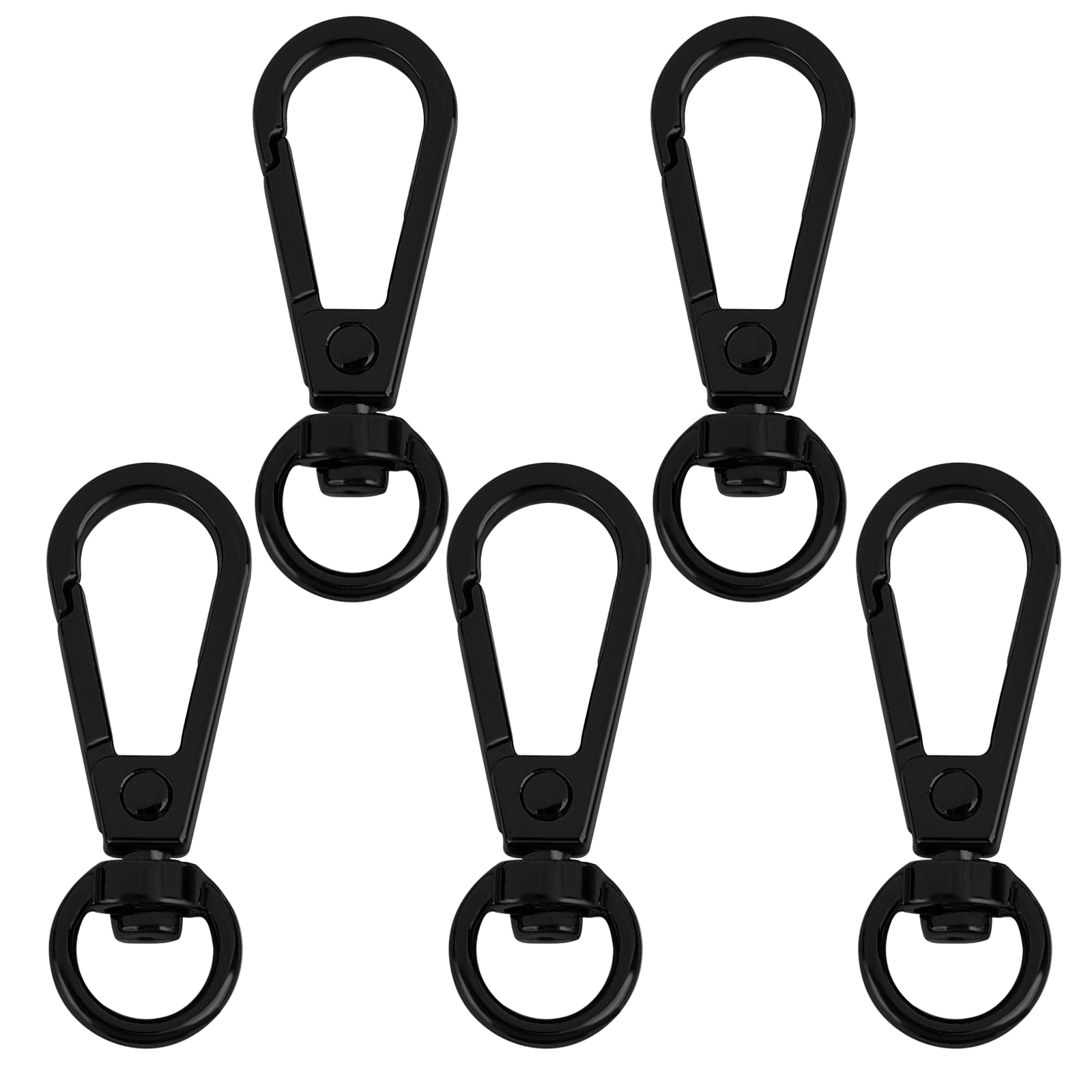 impostato di 5 chiusure girevoli con moschettoni per cordino con anelli portachiavi Ganci per clip portachiavi per catena braccialetto collana fai da te: Zinco antico