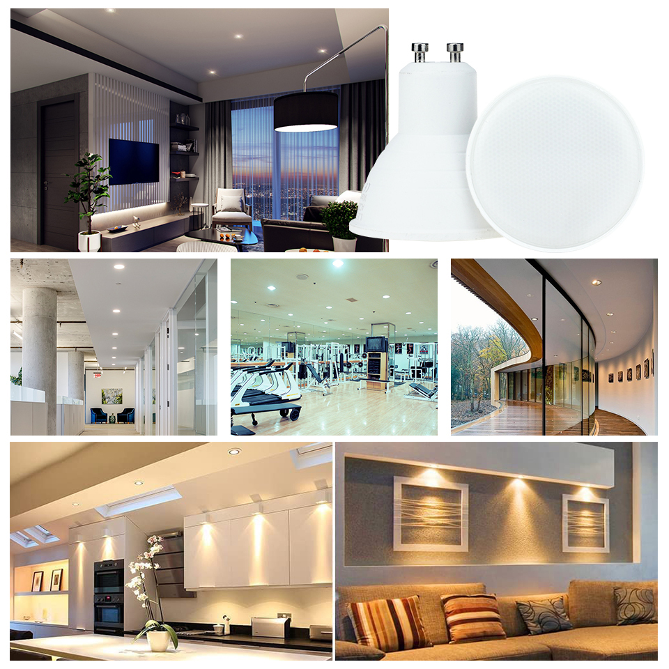 50 PZ GU10 Lampadina A Led 220 V Faretto Lampadina Bombillas Lampada A LED Decorazione Lampada Luce a risparmio energetico Lampara Per Home Office