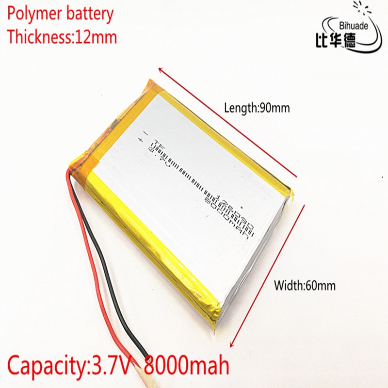 126090 3.7 V lithium polymer 8000 mah DIY mobiele noodstroom opladen batterij