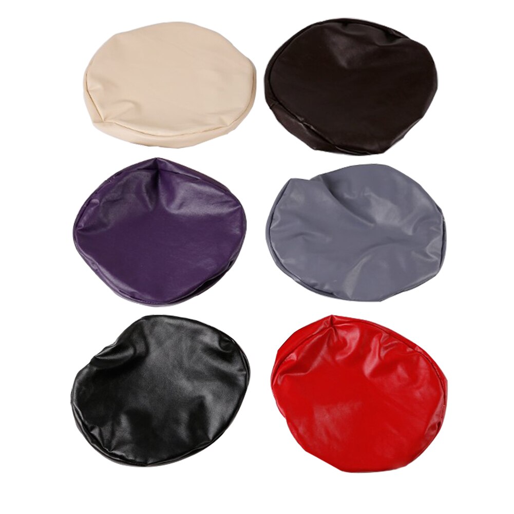 табурет Round Chair Protector Elastic PU Leather Stool Chair Cover Waterproof Chair Protector Small Round Seat Cushion Sleeve