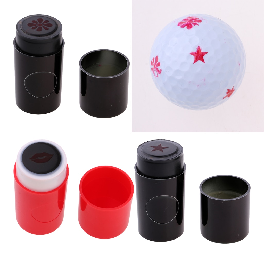 3pcs ABS Plastic Fast Drying Golf Ball Stamp Club Stamper Mark Golf Ball Impression Seal Golf Ball Symbol Golf Birthday