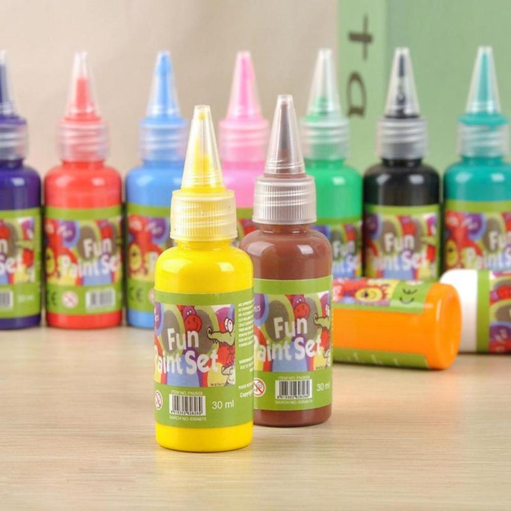 12 Color 60ml Watercolor Paint Kindergarten Children Supplies Diy Paint Finger Art Paint/ Painting Wash D2m3