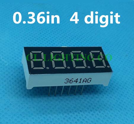 Green 7 Segment LED Display 0.36 inch 1 / 2 / 3/ 4 bit Common Cathode Digital Tube seven Segment LED Display