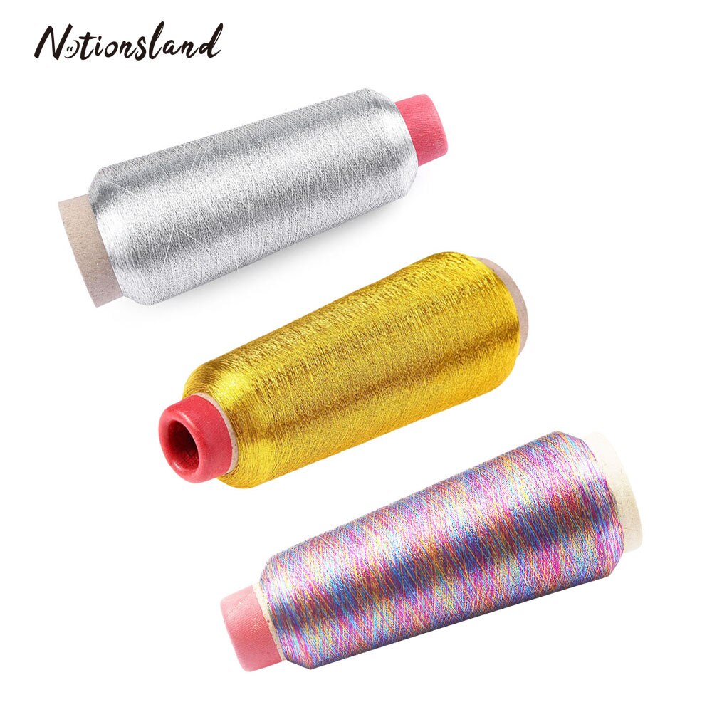 Carrete de hilo metálico para máquina de bordar, accesorio para manualidades, costura a mano, colores, punto de cruz, 3000M